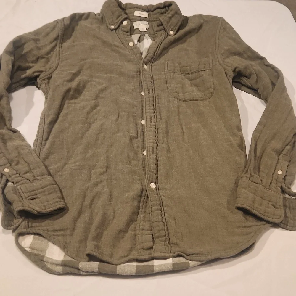 J. Crew Olive Green Casual Button Down Shirt